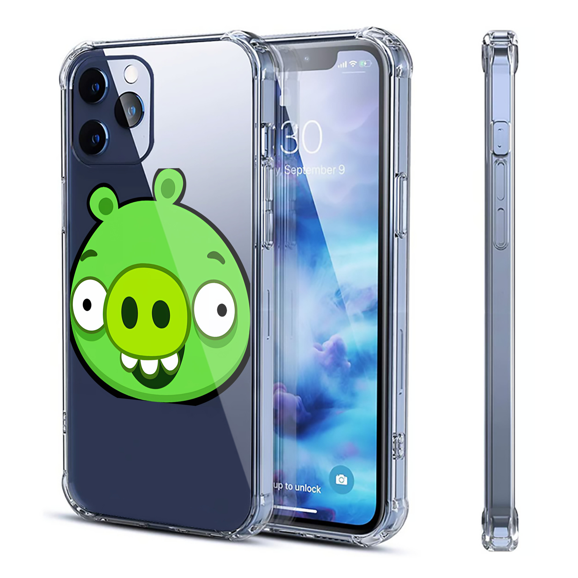 （画像用） Angry Birds アングリーバード 【iPhone 12シリーズ対応】透明スマホケース（クリアソフトケース）